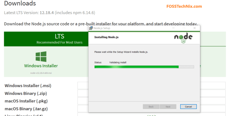 install node js windows 10