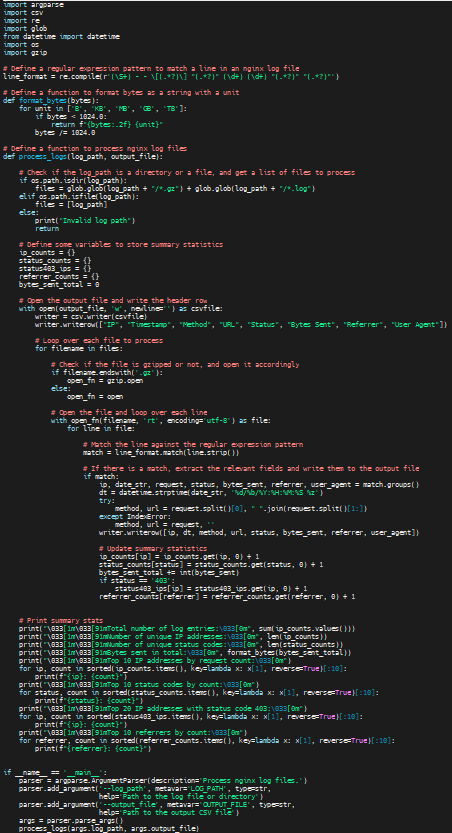 Python Script to Parse Nginx Log Files 6