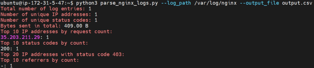 Python Script to Parse Nginx Log Files 7